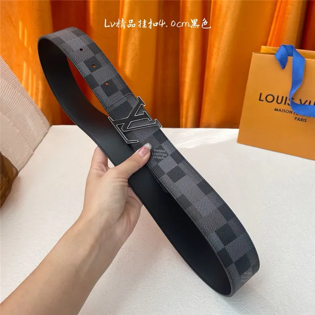 Louis Vuitton Damier Graphite Turnlock Cinturón de cuero 8