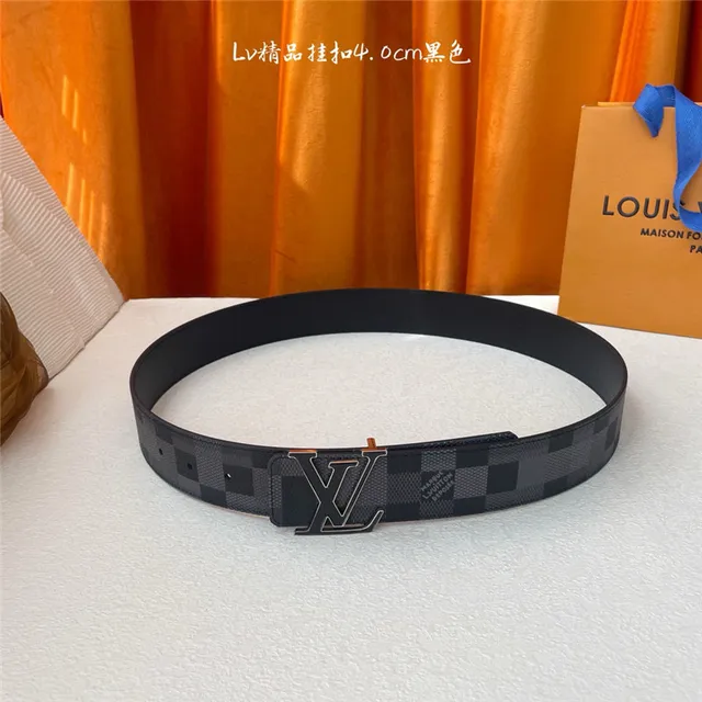 Louis Vuitton Damier Graphite Turnlock Cinturón de cuero 9