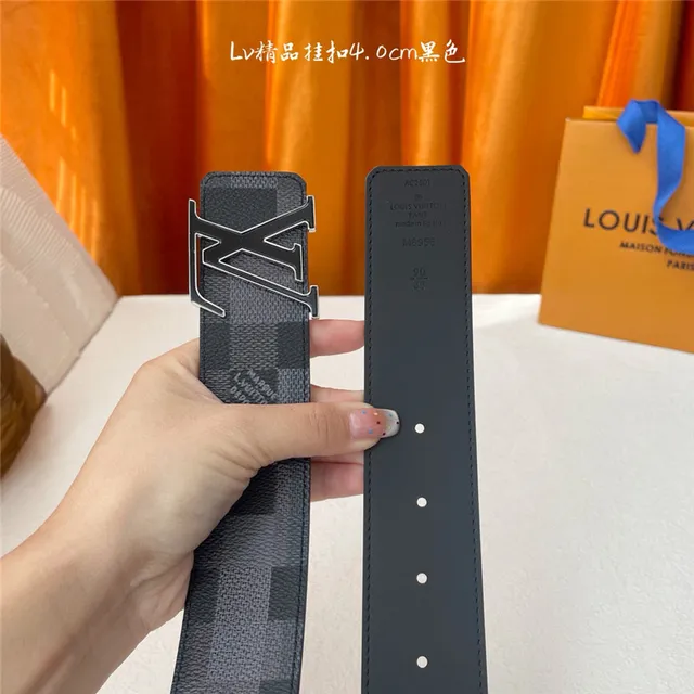 Louis Vuitton Damier Graphite Turnlock Cinturón de cuero 10