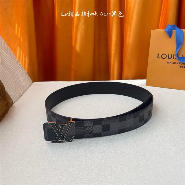 Louis Vuitton Damier Graphite Turnlock Cinturón de cuero 12