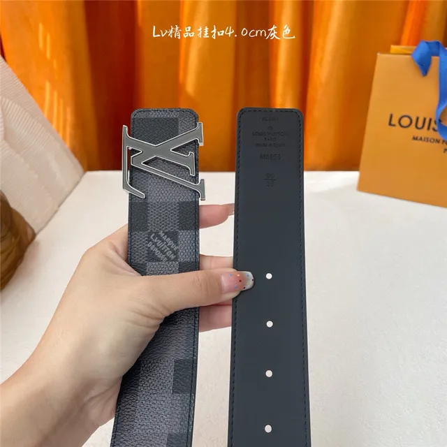 Louis Vuitton Damier Graphite Turnlock Cinturón de cuero 15