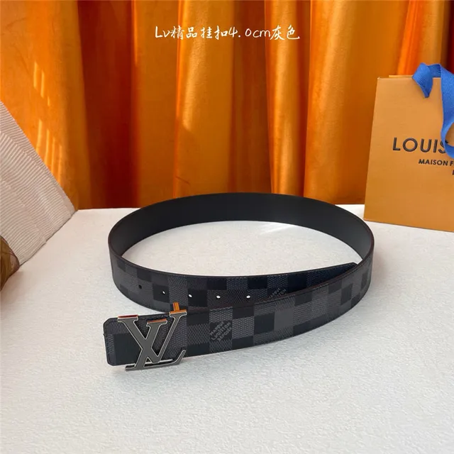 Louis Vuitton Damier Graphite Turnlock Cinturón de cuero 17