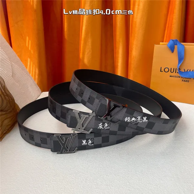 Louis Vuitton Damier Graphite Turnlock Cinturón de cuero 19