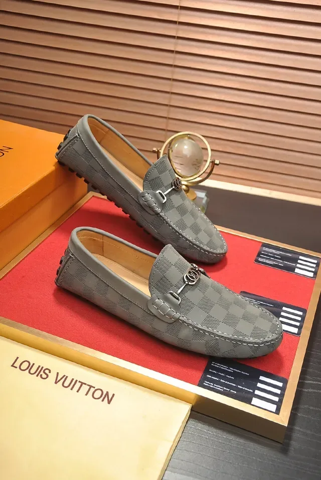 Louis Vuitton Damier Gray Horsebit Loafers 4