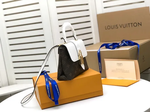 Louis Vuitton Dauphine সাদा এবং Monogram Canvas Tote Bag 5