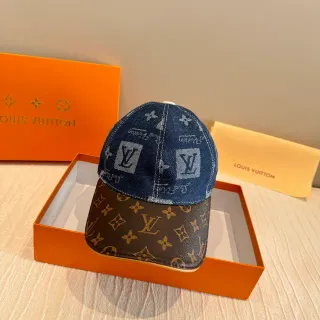 Louis Vuitton Denim and Monogram Canvas Baseball Cap