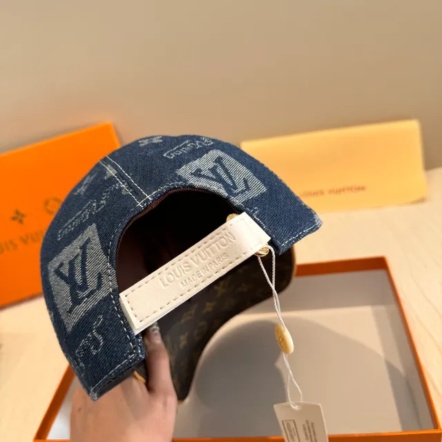 Louis Vuitton Denim and Monogram Canvas Baseball Cap 3