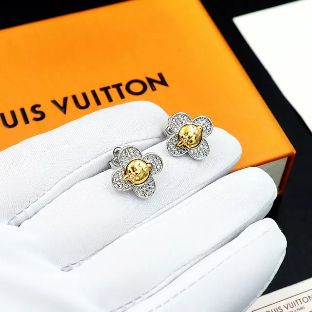 Louis Vuitton Floral Face Pavé Stud Earrings 5