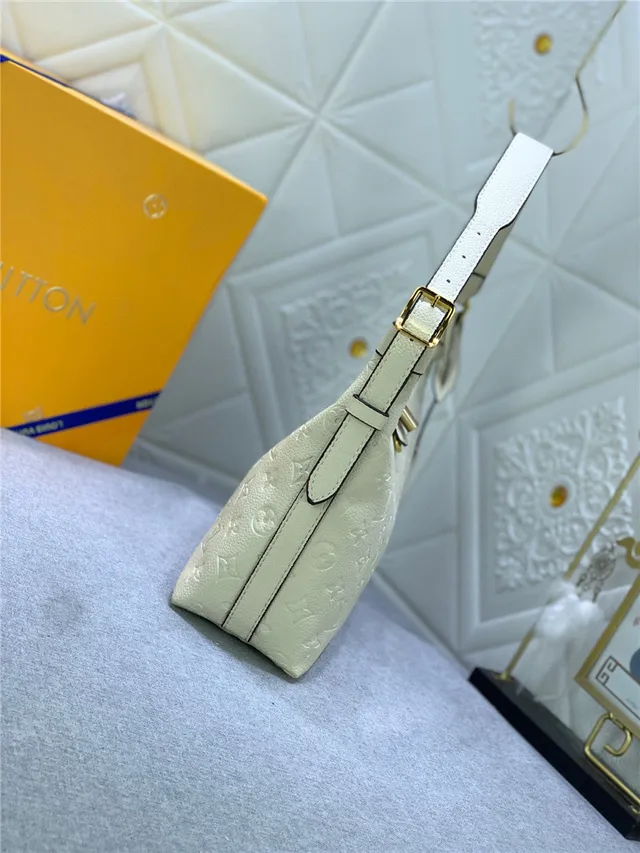 Louis Vuitton Hobo Monogramme Embossé Cuir Crème Hobo sac 6