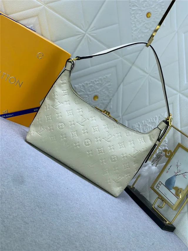 Louis Vuitton Hobo Monogramme Embossé Cuir Crème Hobo sac 8