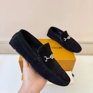 Louis Vuitton Horsebit 1955 কালো সুয়েড লোফার