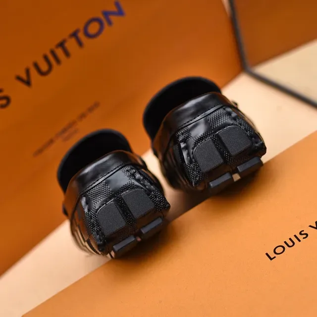 Louis Vuitton Loafer Black Gray Checkerboard Damier Graphite Canvas Leather Trim Loafer 2