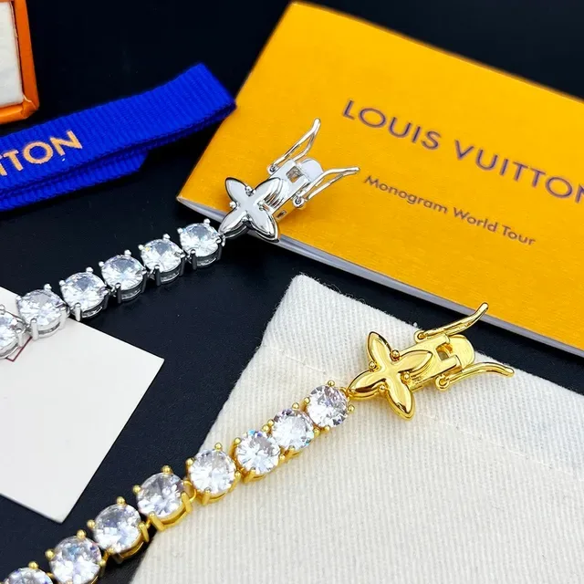 Louis Vuitton LV Crystals Crystal-Encrusted Monogram Clasp Bracelet 2