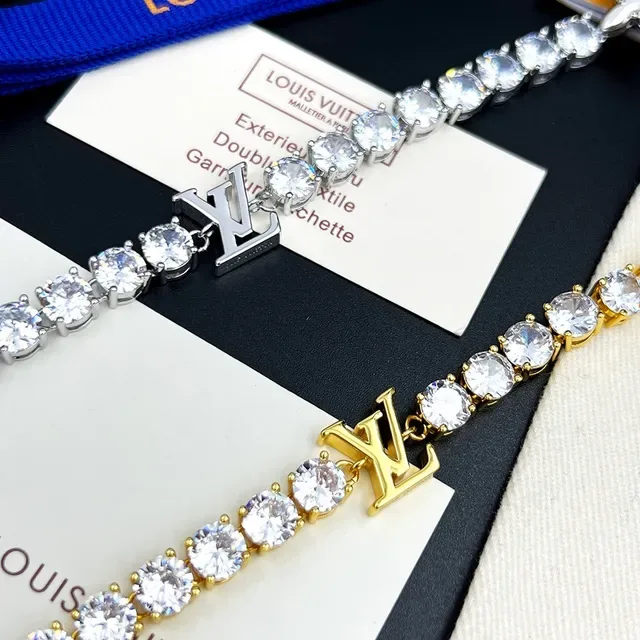 Louis Vuitton LV Crystals Crystal-Encrusted Monogram Clasp Bracelet 3