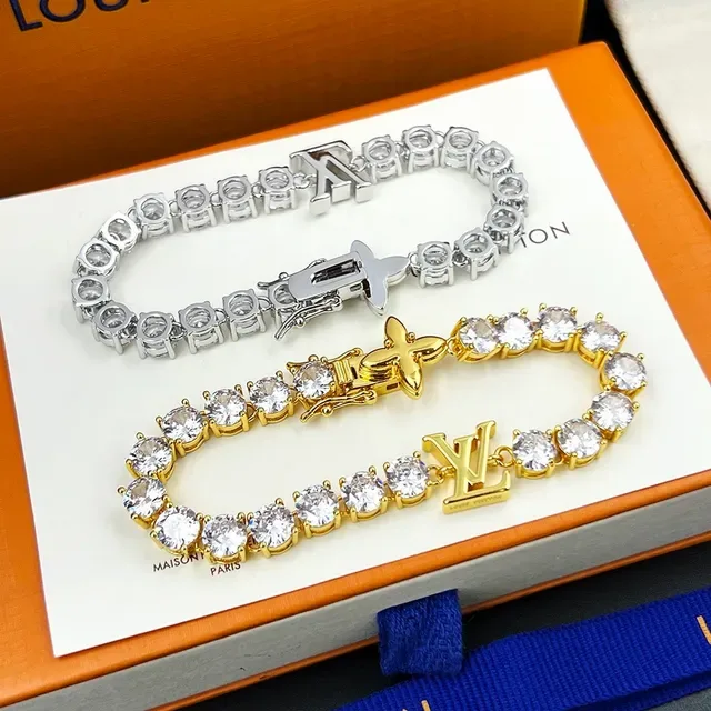 Louis Vuitton LV Crystals Crystal-Encrusted Monogram Clasp Bracelet 5