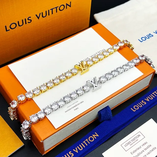 Louis Vuitton LV Crystals Crystal-Encrusted Monogram Clasp Bracelet 6