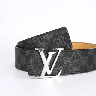 Louis Vuitton LV Initiales Damier Graphite 皮革腰带