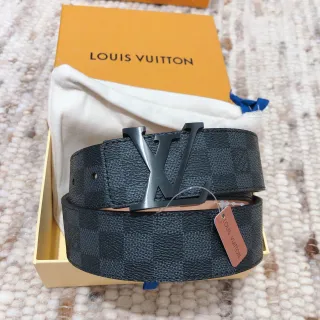 Louis Vuitton LV Initiales Damier Graphite Cinto de couro