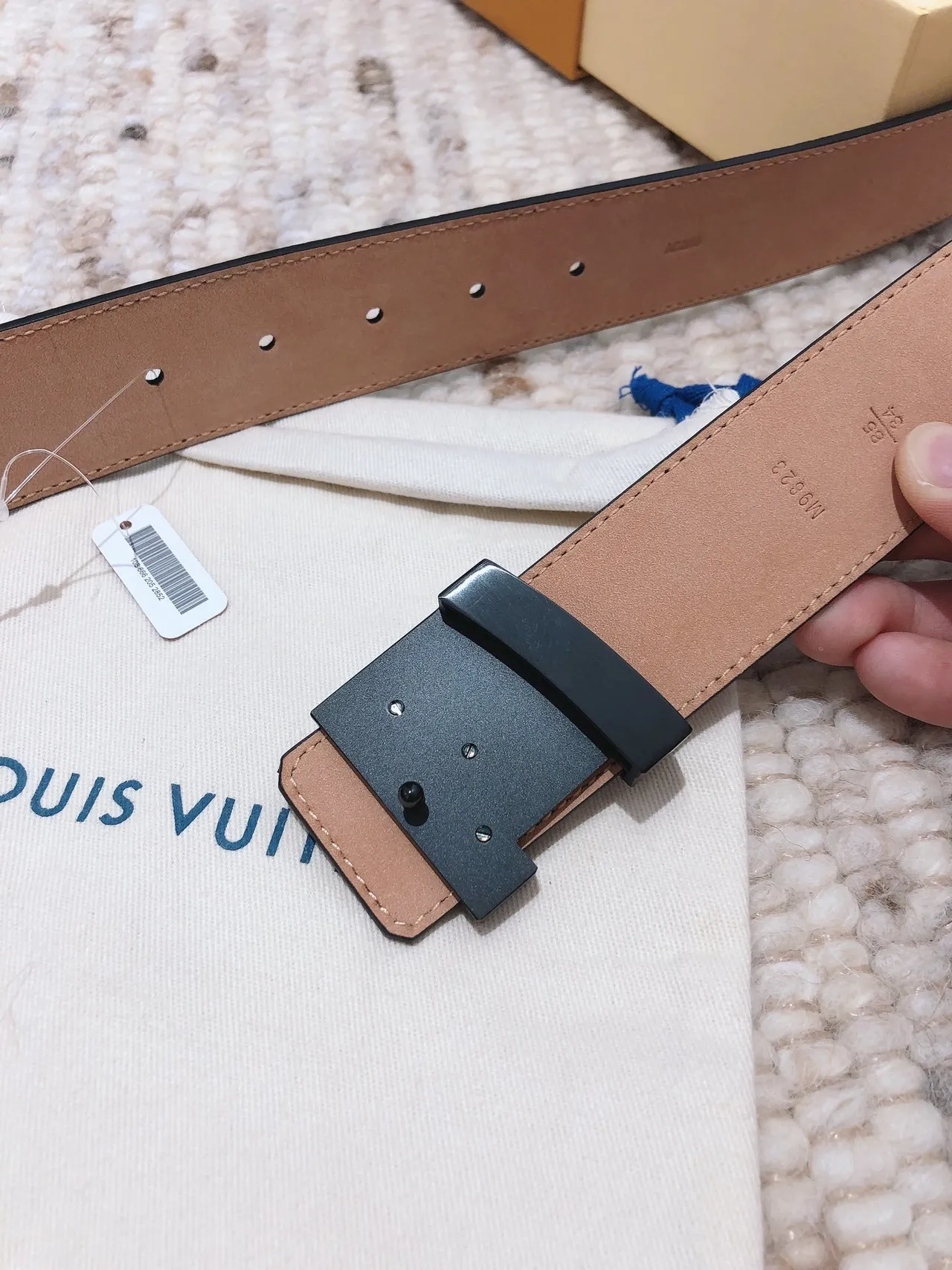 Louis Vuitton LV Initiales Damier Graphite Cinto de couro 3