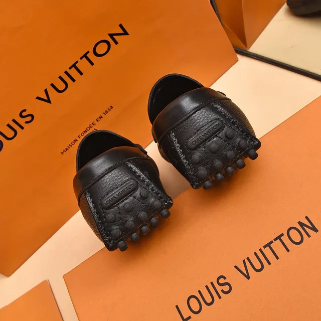 Louis Vuitton LV Loafer Black Monogram-Embossed Leather Buckle Strap Loafer 2