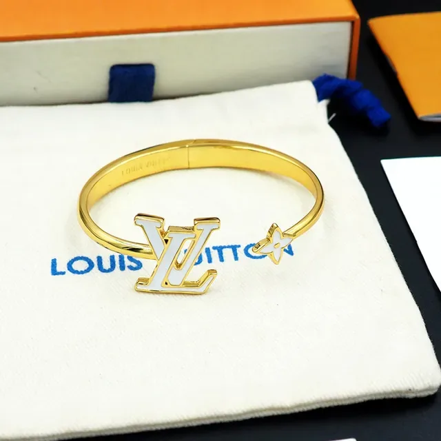 Louis Vuitton LV Monogram Enamel Open Bangle Bracelet 4