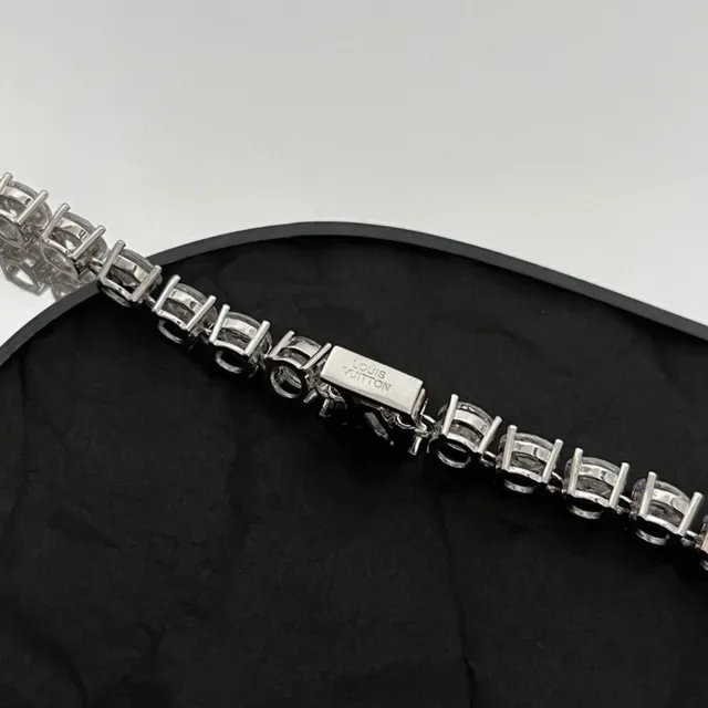 Bracelet Louis Vuitton LV Star Argent Transparente Cristal Incrusté Monogrammé 4