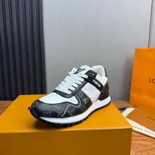 Louis Vuitton LV Trainer Black White Monogrammed Leather Two-Tone Panel Construction Lifestyle Sneakers