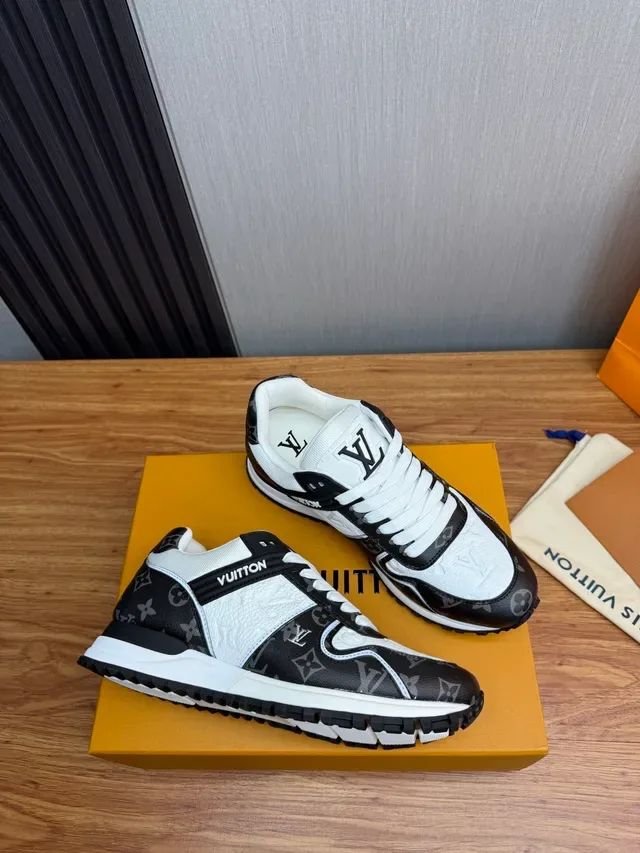 Louis Vuitton LV Trainer Black White Monogrammed Leather Two-Tone Panel Construction Lifestyle Sneakers 6
