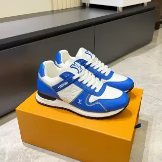 Louis Vuitton LV Trainer Tênis Lifestyle Azul e Branco Low Top com Upper de Material Misto