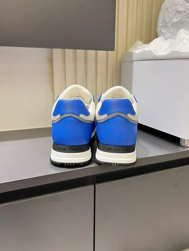 Louis Vuitton LV Trainer Blue White Low-Top Mixed-Material Upper Lifestyle Sneakers 2