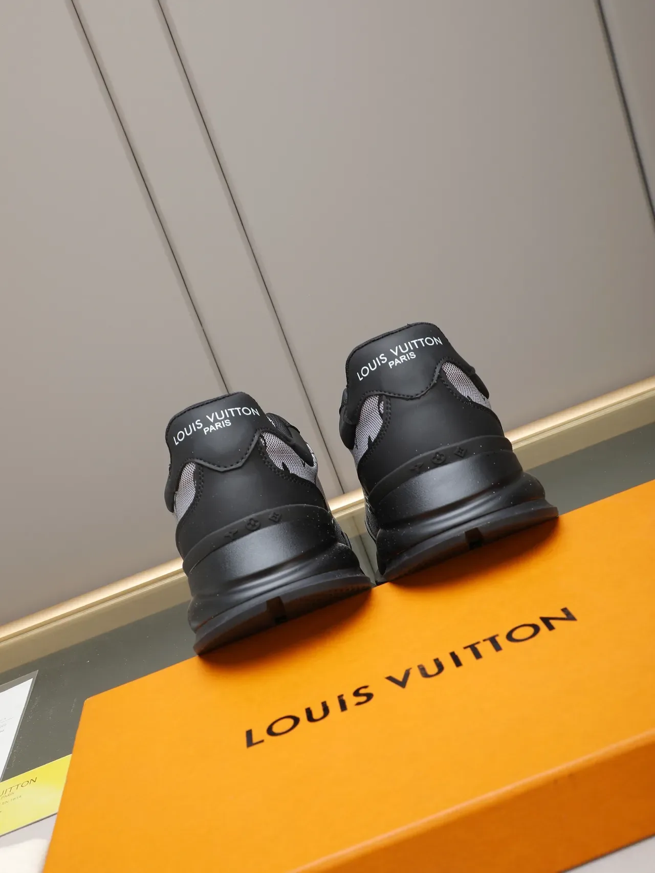 Louis Vuitton LV Trainer Gray Black Monogram Canvas Upper Raised Logo Lifestyle Sneakers 3