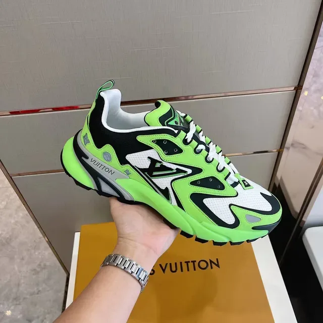 Louis Vuitton LV Vert Noir Runner Superpositions Motif Vague Chaussures Chunky 7