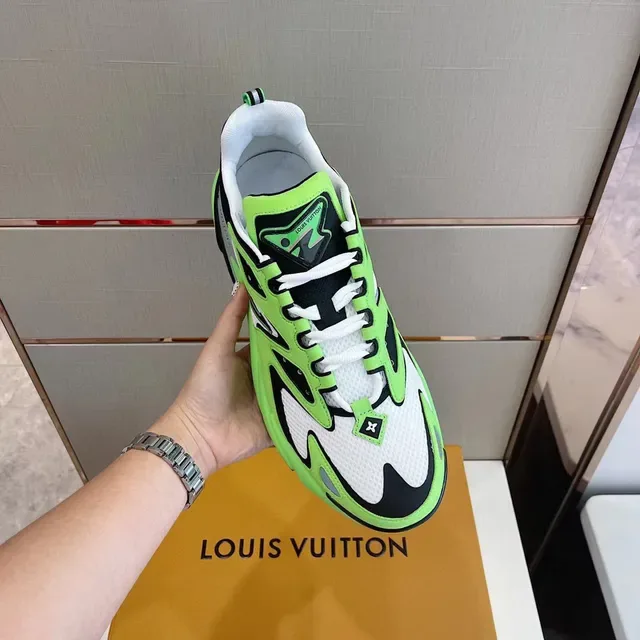 Louis Vuitton LV Vert Noir Runner Superpositions Motif Vague Chaussures Chunky 8