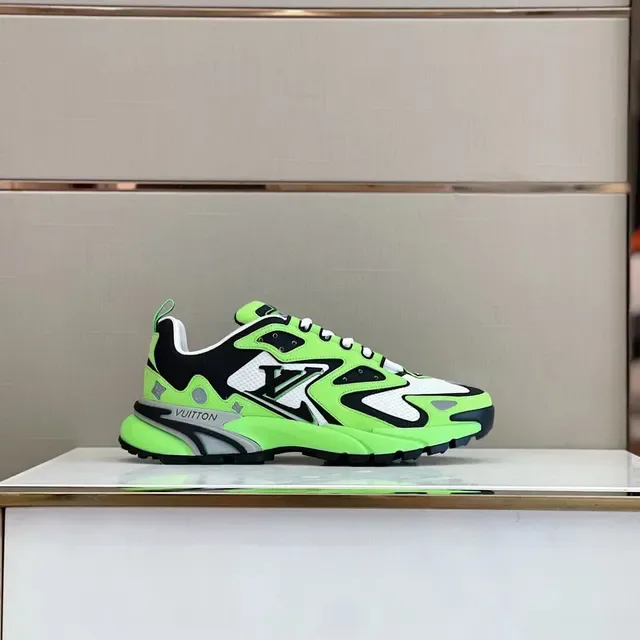 Louis Vuitton LV Vert Noir Runner Superpositions Motif Vague Chaussures Chunky 9