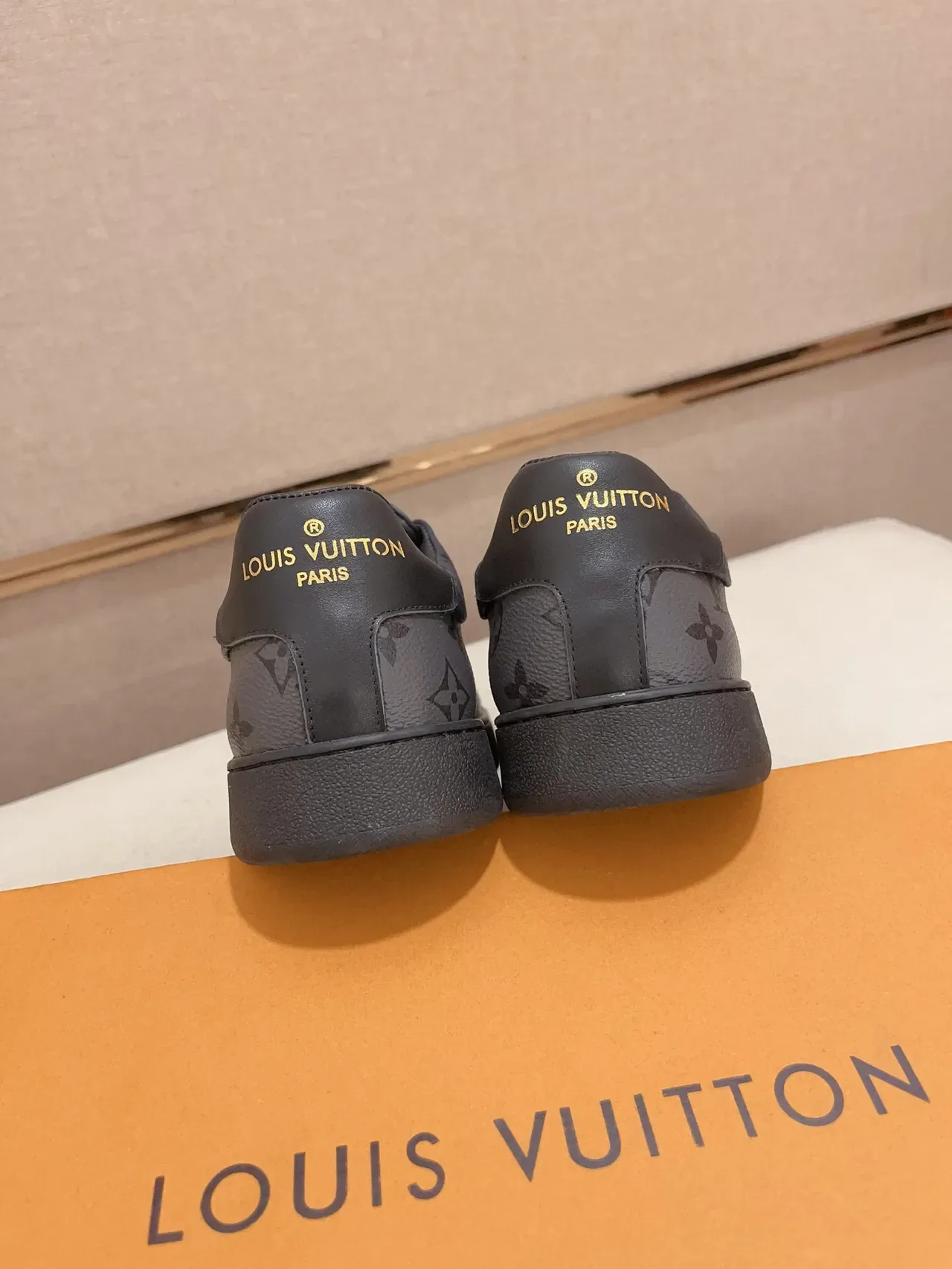 Louis Vuitton LV Trainer Navy Black Monogram Leather Low-Top Lifestyle Sneakers 8