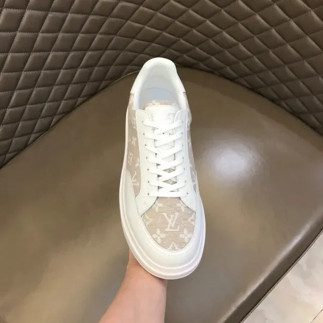 Louis Vuitton LV Trainer White Beige Low-Top Platform Sole Lifestyle Sneakers 4