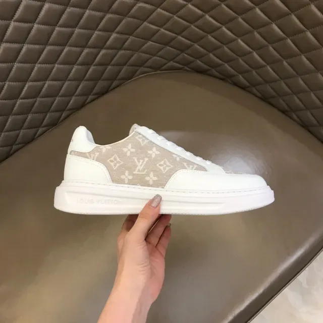 Louis Vuitton LV Trainer White Beige Low-Top Platform Sole Lifestyle Sneakers 5