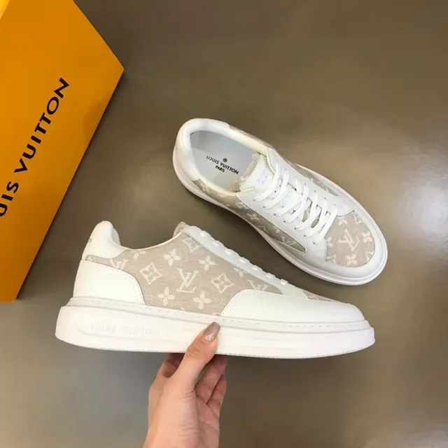 Louis Vuitton LV Trainer White Beige Low-Top Platform Sole Lifestyle Sneakers 6