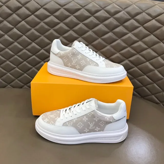 Louis Vuitton LV Trainer White Beige Low-Top Platform Sole Lifestyle Sneakers 7