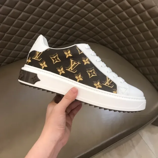 Louis Vuitton LV Trainer White Black Monogram Canvas Leather Toe Cap Lifestyle Sneakers 7