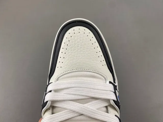 Louis Vuitton LV Trainer White Blue Chunky Platform Sole Textured Leather Upper Lifestyle Sneakers 5