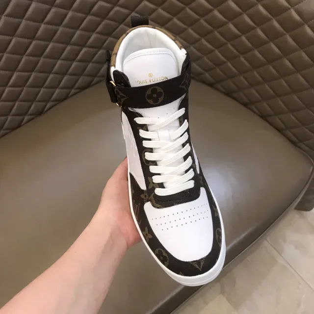 Louis Vuitton LV Trainer White Brown High-Top Monogram Canvas Lifestyle Sneakers 5