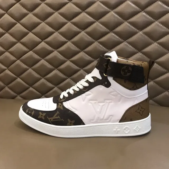 Louis Vuitton LV Trainer White Brown High-Top Monogram Canvas Lifestyle Sneakers 6