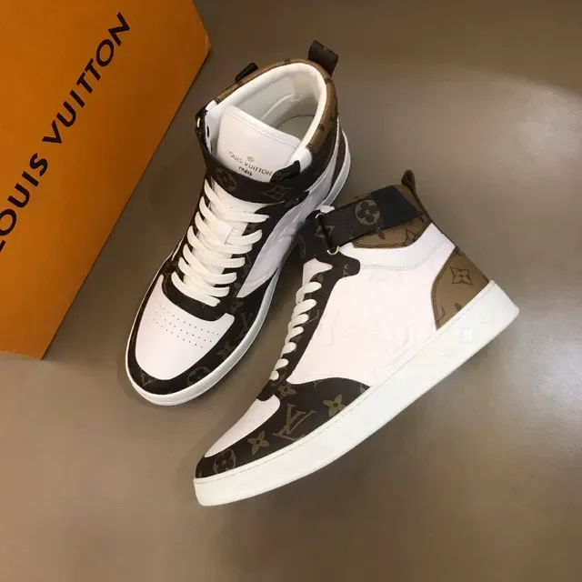 Louis Vuitton LV Trainer White Brown High-Top Monogram Canvas Lifestyle Sneakers 8