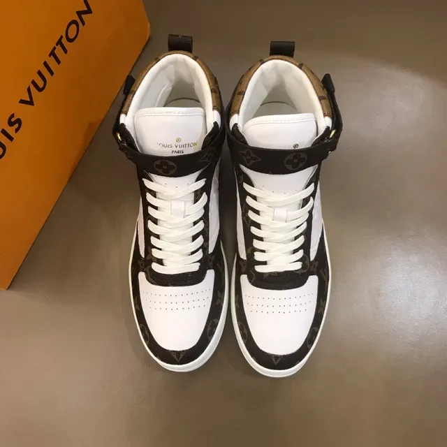 Louis Vuitton LV Trainer White Brown High-Top Monogram Canvas Lifestyle Sneakers 9