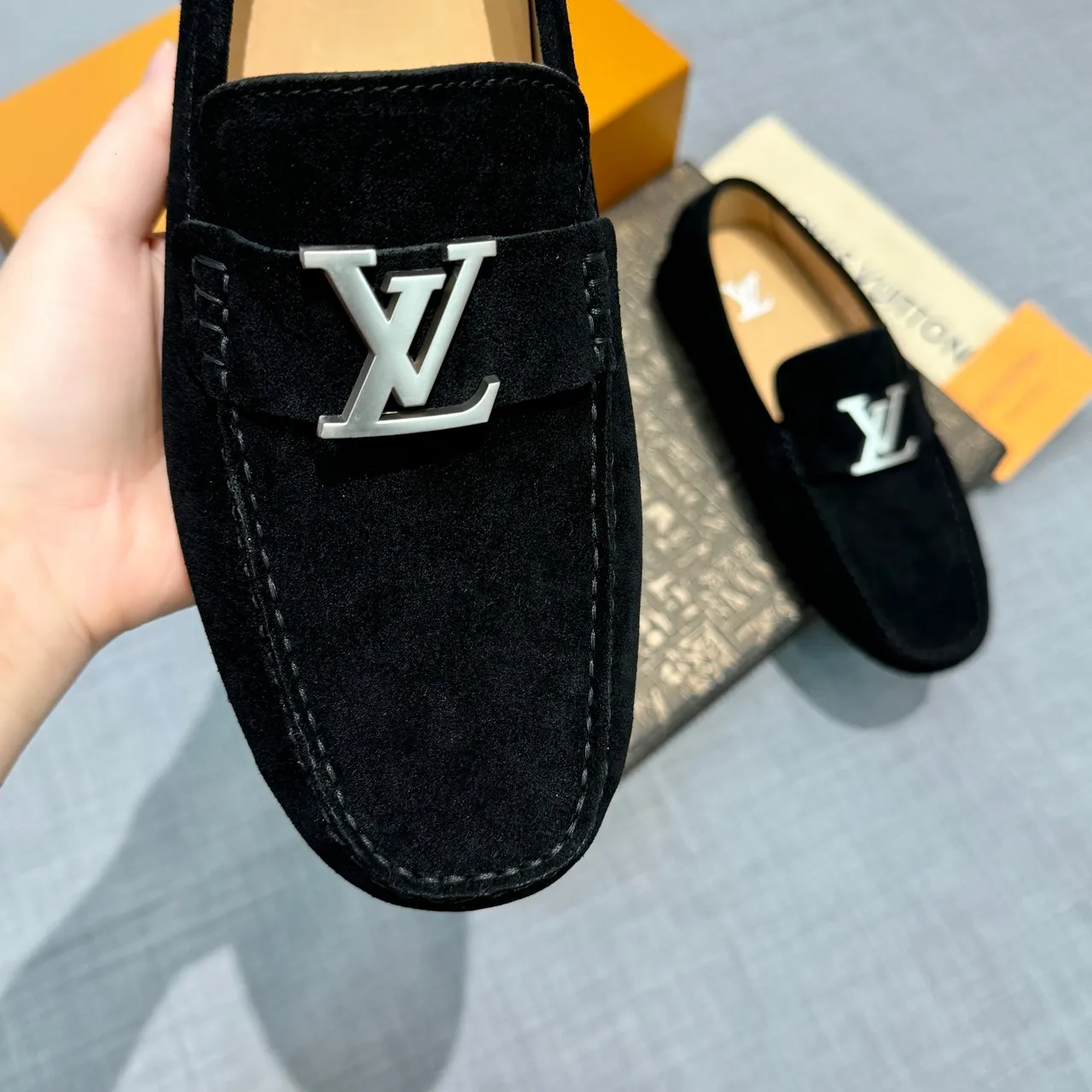 Louis Vuitton LV Twist Loafer Black Suede Loafers 3