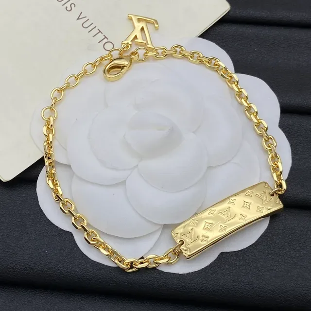 Pulsera Louis Vuitton Monogram Cadena Oro Plata Oro Rosa 5