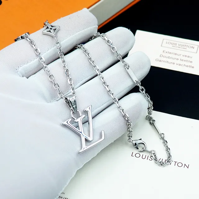 Louis Vuitton Monogram Chain Multi-Charm Silver Necklace 9