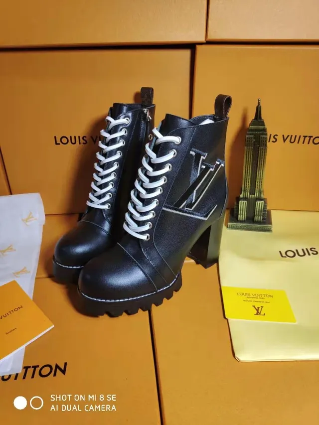 Louis Vuitton 印花系带黑色踝靴 2