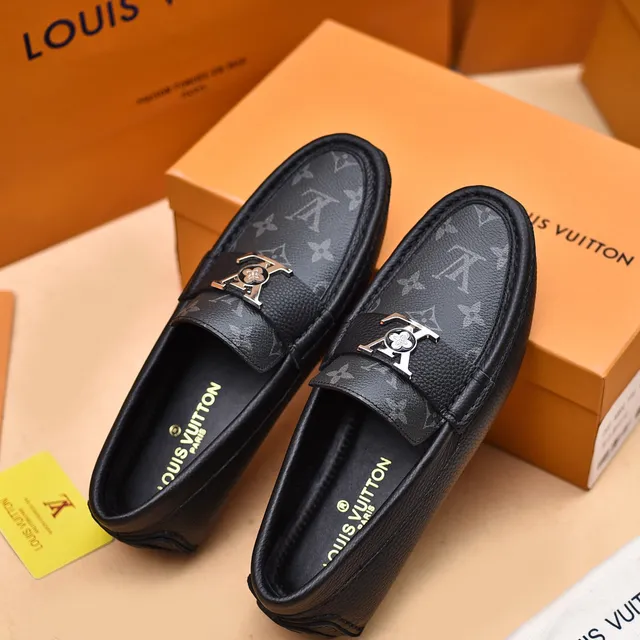 Louis Vuitton Monogram Leather LV Buckle Loafers 3